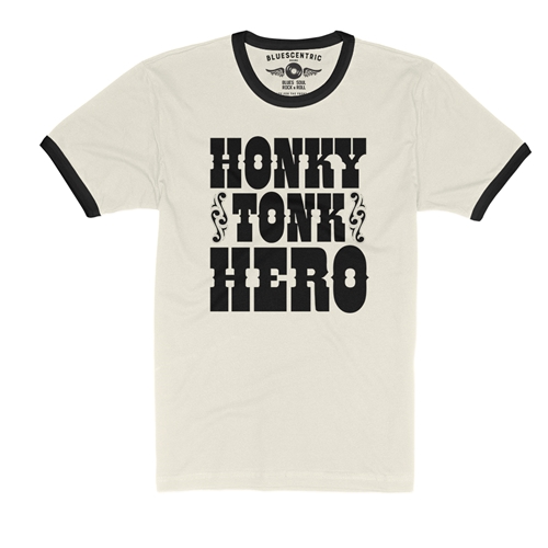Honky Tonk Hero Ringer T-Shirt - ringernaturalblacktrim