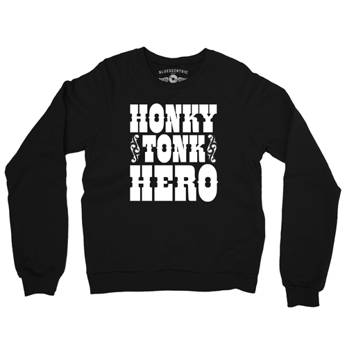 Honky Tonk Hero Crewneck Sweater - crewneckblack