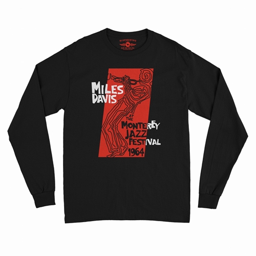 Miles at the Monterey Jazz Fest 1964 Long Sleeve T-Shirt - longsleeveblack