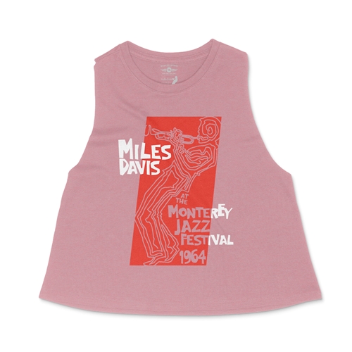 Miles at the Monterey Jazz Fest 1964 Racerback Crop Top - Women