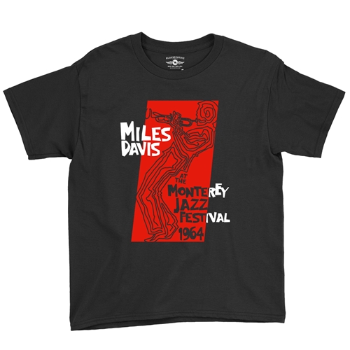 Miles at the Monterey Jazz Fest 1964 Youth T-Shirt - Lightweight Vintage Children - youthblack