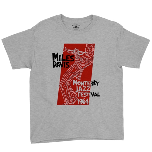Miles at the Monterey Jazz Fest 1964 Youth T-Shirt - Lightweight Vintage Children - youthheatherathletic
