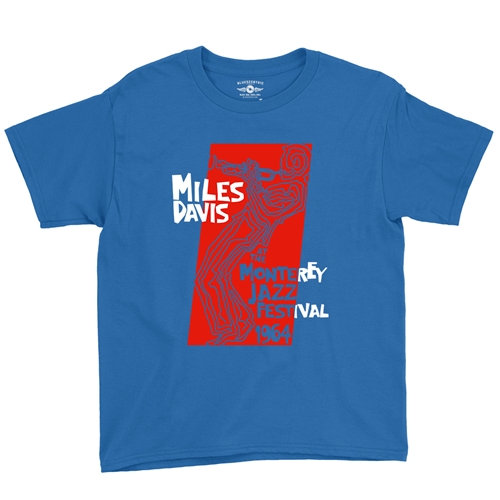 Miles at the Monterey Jazz Fest 1964 Youth T-Shirt - Lightweight Vintage Children - youthroyalblue