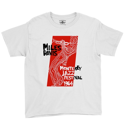 Miles at the Monterey Jazz Fest 1964 Youth T-Shirt - Lightweight Vintage Children - youthwhite