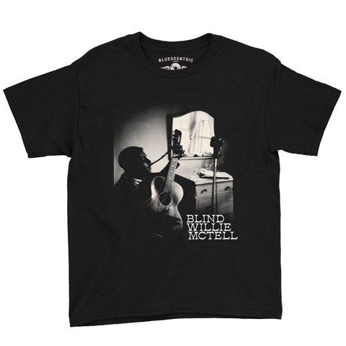 Ghostly Blind Willie McTell Youth T-Shirt - Lightweight Vintage Children - youthblack