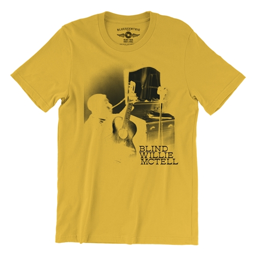 Ghostly Blind Willie McTell T-Shirt - Lightweight Vintage Style - vintagemaizeyellow