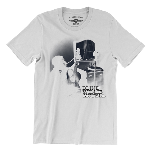 Ghostly Blind Willie McTell T-Shirt - Lightweight Vintage Style - vintagewhite