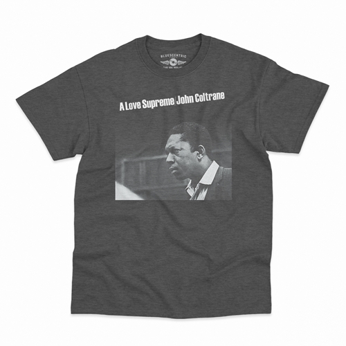 John Coltrane Love Supreme Album T-Shirt - Classic Heavy Cotton - classicheathergrey