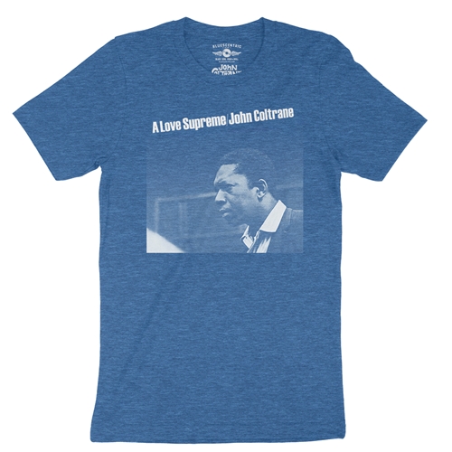 John Coltrane Love Supreme Album T-Shirt - Lightweight Vintage Style - vintageheatherroyalblue
