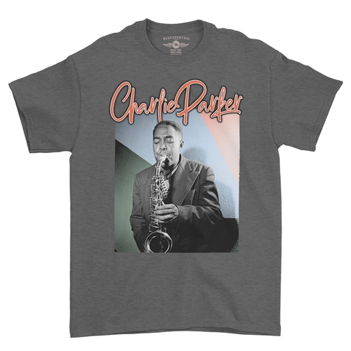 Charlie Parker Pastel T-Shirt - Classic Heavy Cotton - classicheathergrey