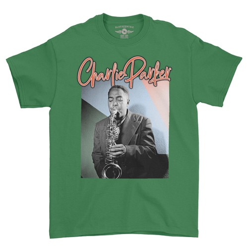 Charlie Parker Pastel T-Shirt - Classic Heavy Cotton - classickellygreen
