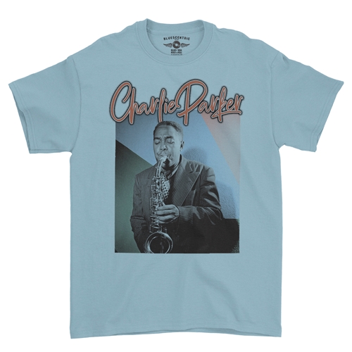 Charlie Parker Pastel T-Shirt - Classic Heavy Cotton - classiclightblue