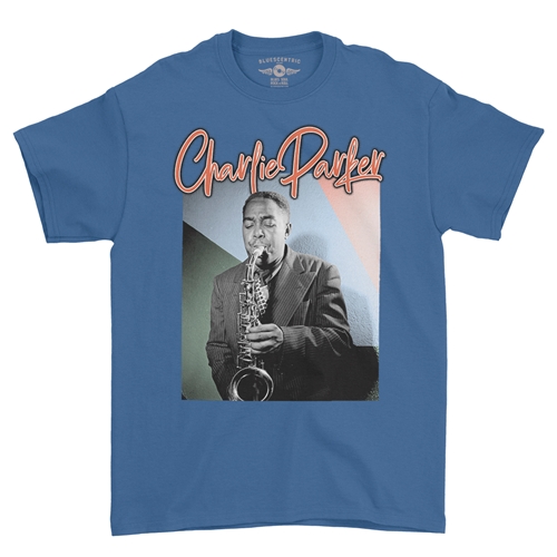 Charlie Parker Pastel T-Shirt - Classic Heavy Cotton - classicroyalblue