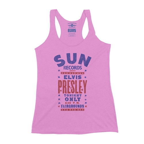 Sun Records Elvis Live at Tupelo Racerback Tank - Women