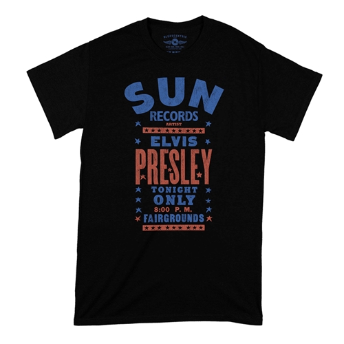 Sun Records Elvis Live at Tupelo T-Shirt - Classic Heavy Cotton - classicblack