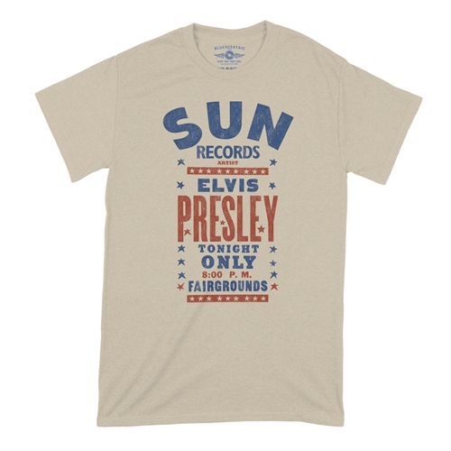 Sun Records Elvis Live at Tupelo T-Shirt - Classic Heavy Cotton - classicsand