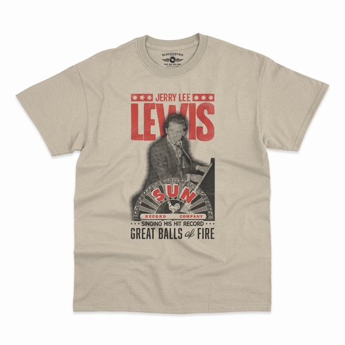 Jerry Lee Lewis x Sun Records Poster T-Shirt - Classic Heavy Cotton - classicsand