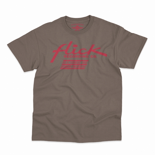 Flick Records Detroit T-Shirt - Classic Heavy Cotton - classictaupe
