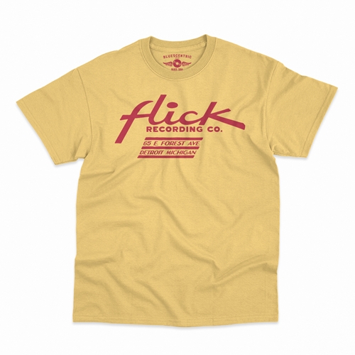 Flick Records Detroit T-Shirt - Classic Heavy Cotton - classicyellow