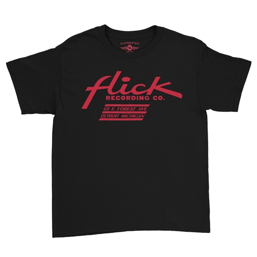 Flick Records Detroit Youth T-Shirt - Lightweight Vintage Children - youthblack