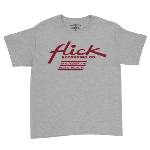 Flick Records Detroit Youth T-Shirt - Lightweight Vintage Children - youthheatherathletic