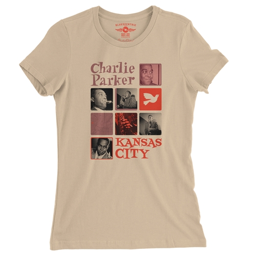 Charlie Parker Boxes Ladies T Shirt - Relaxed Fit - ladiessanddune