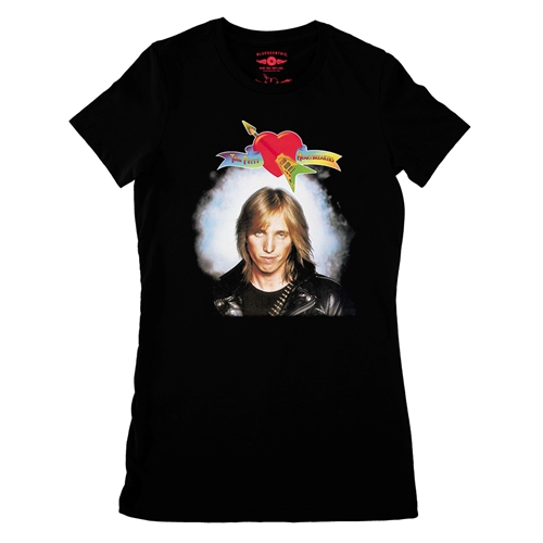 Classic Tom Petty and the Heartbreakers Ladies T Shirt - Relaxed Fit - ladiesblack