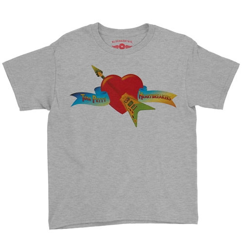 Tom Petty and the Heartbreakers Flying V Logo Youth T-Shirt - Lightweight Vintage Children - youthheatherathletic
