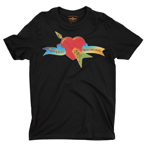 Tom Petty and the Heartbreakers Flying V Logo T-Shirt - Lightweight Vintage Style - vintageblack