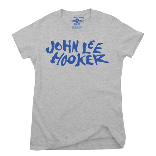 John Lee Hooker Country Blues Ladies T Shirt - Relaxed Fit - ladiesathleticheather