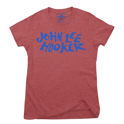 John Lee Hooker Country Blues Ladies T Shirt - Relaxed Fit - ladiesheatherred