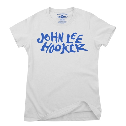John Lee Hooker Country Blues Ladies T Shirt - Relaxed Fit - ladieswhite
