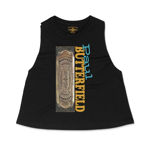 Paul Butterfield Harmonica Racerback Crop Top - Women