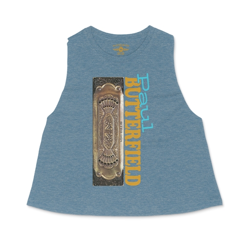 Paul Butterfield Harmonica Racerback Crop Top - Women