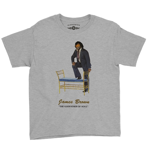 James Brown Godfather of Soul Youth T-Shirt - Lightweight Vintage Children - youthheatherathletic