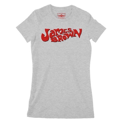 James Brown Soul On Top Logo Ladies T Shirt - Relaxed Fit - ladiesathleticheather