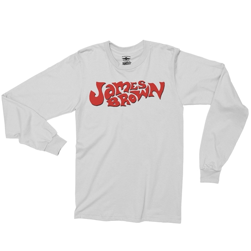 James Brown Soul On Top Logo Long Sleeve T-Shirt - longsleevewhite