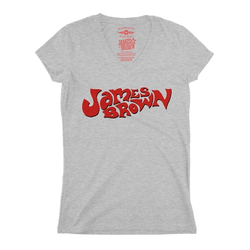 James Brown Soul On Top Logo V-Neck T Shirt - Women
