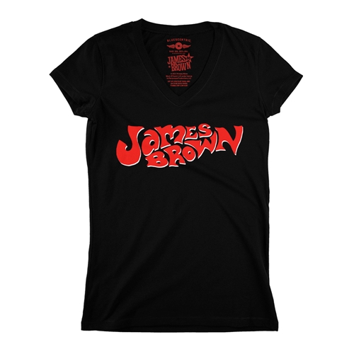 James Brown Soul On Top Logo V-Neck T Shirt - Women
