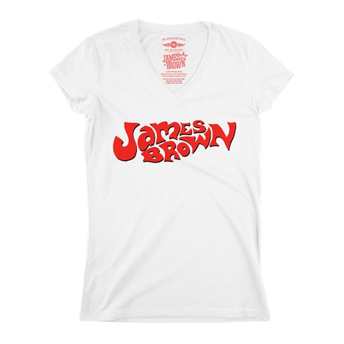 James Brown Soul On Top Logo V-Neck T Shirt - Women