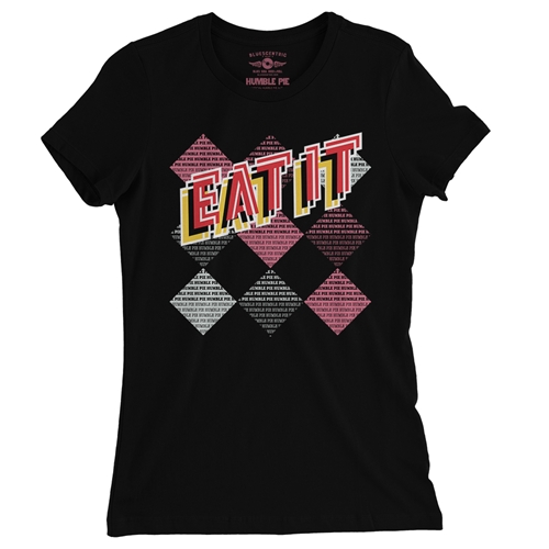 Humble Pie Argyle Ladies T Shirt - Relaxed Fit - ladiesblack
