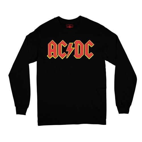 AC/DC Comic Logo Long Sleeve T-Shirt - longsleeveblack