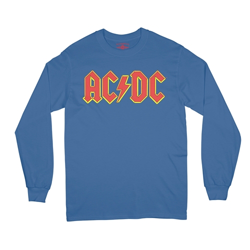 AC/DC Comic Logo Long Sleeve T-Shirt - longsleeveblue