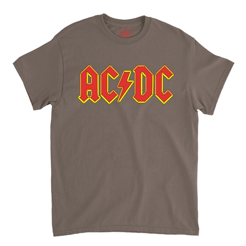 AC/DC Comic Logo T-Shirt - Classic Heavy Cotton - classictaupe