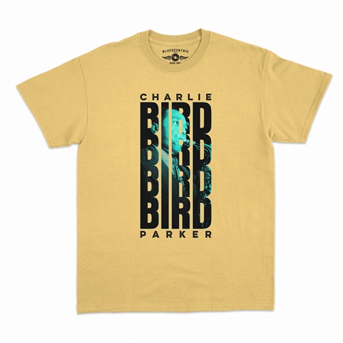 Charlie Parker Saxophone Stack T-Shirt - Classic Heavy Cotton - classicyellow
