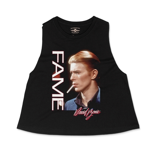 David Bowie Fame Racerback Crop Top - Women