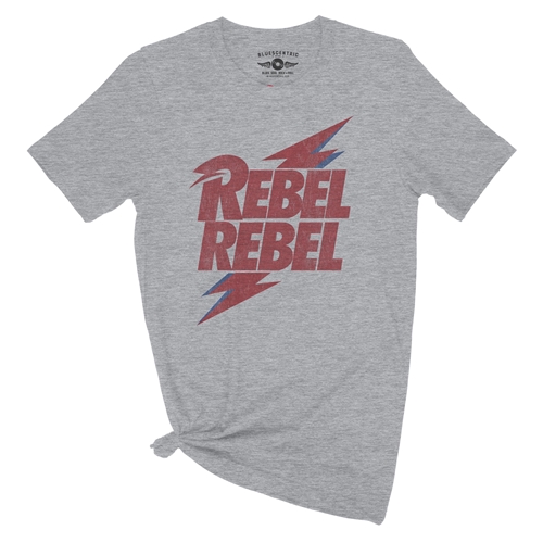 David Bowie Rebel Rebel T-Shirt - Lightweight Vintage Style - vintageathleticheather