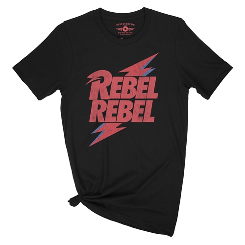 David Bowie Rebel Rebel T-Shirt - Lightweight Vintage Style - vintageblack