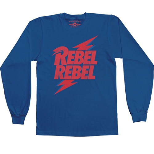David Bowie Rebel Rebel Long Sleeve T-Shirt - longsleeveblue