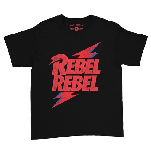 David Bowie Rebel Rebel Youth T-Shirt - Lightweight Vintage Children & Toddlers - youthblack